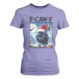F Caw F Christmas Raven T Shirt For Women Funny Bird Lover Gift TS12 Violet Print Your Wear
