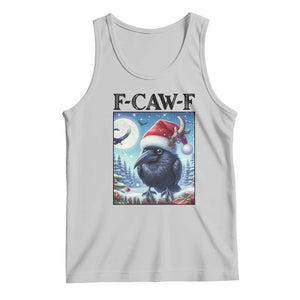F Caw F Christmas Raven Tank Top Funny Bird Lover Gift TS12 Ash Print Your Wear