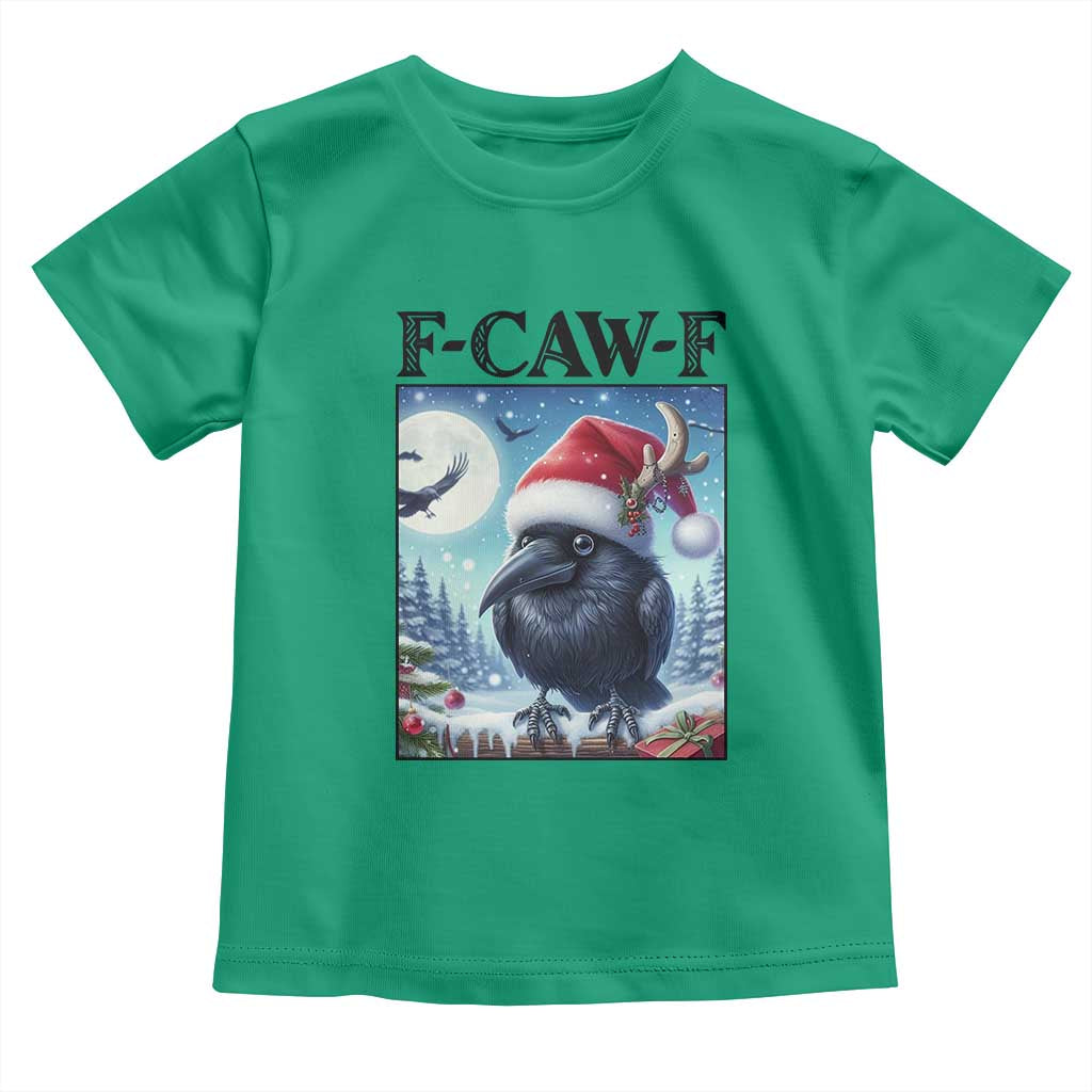 F Caw F Christmas Raven Toddler T Shirt Funny Bird Lover Gift TS12 Irish Green Print Your Wear