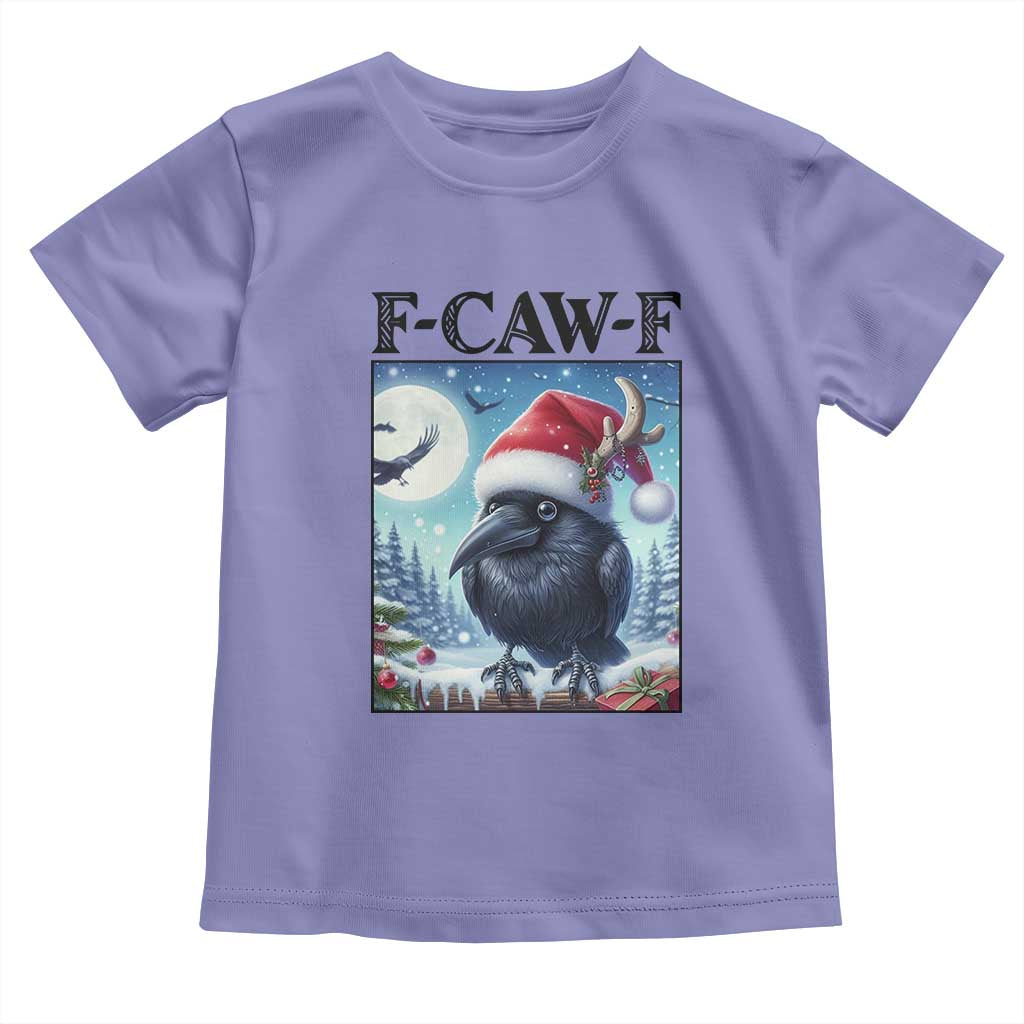F Caw F Christmas Raven Toddler T Shirt Funny Bird Lover Gift TS12 Violet Print Your Wear