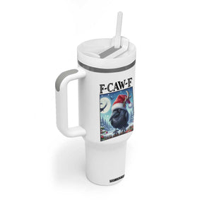 F Caw F Christmas Raven Tumbler With Handle Funny Bird Lover Gift - Print Your Wear