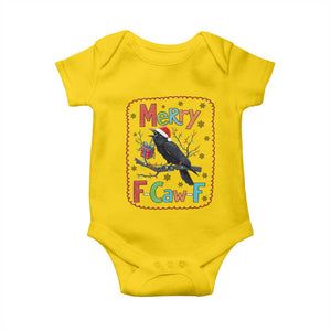 Funny Christmas Santa Raven Baby Onesie Merry F Caw F Joke Gift TS12 Daisy Print Your Wear
