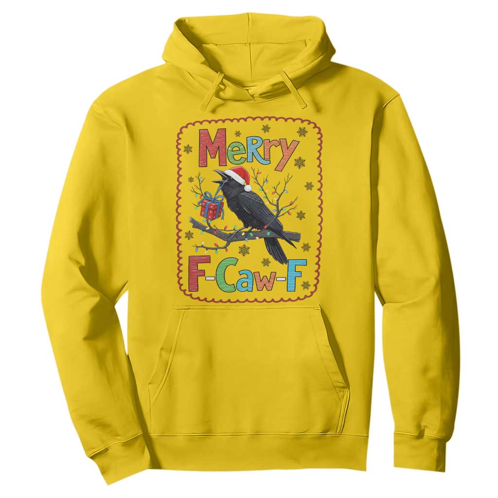 Funny Christmas Santa Raven Hoodie Merry F Caw F Joke Gift TS12 Daisy Print Your Wear