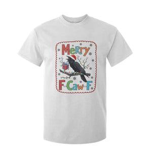 Funny Christmas Santa Raven T Shirt For Kid Merry F Caw F Joke Gift - Print Your Wear