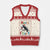 Funny Xmas Santa Raven V-Neck Knit Sweater Vest Merry F Caw F Joke Gift - Print Your Wear