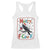 Funny Christmas Santa Raven Racerback Tank Top Merry F Caw F Joke Gift - Print Your Wear