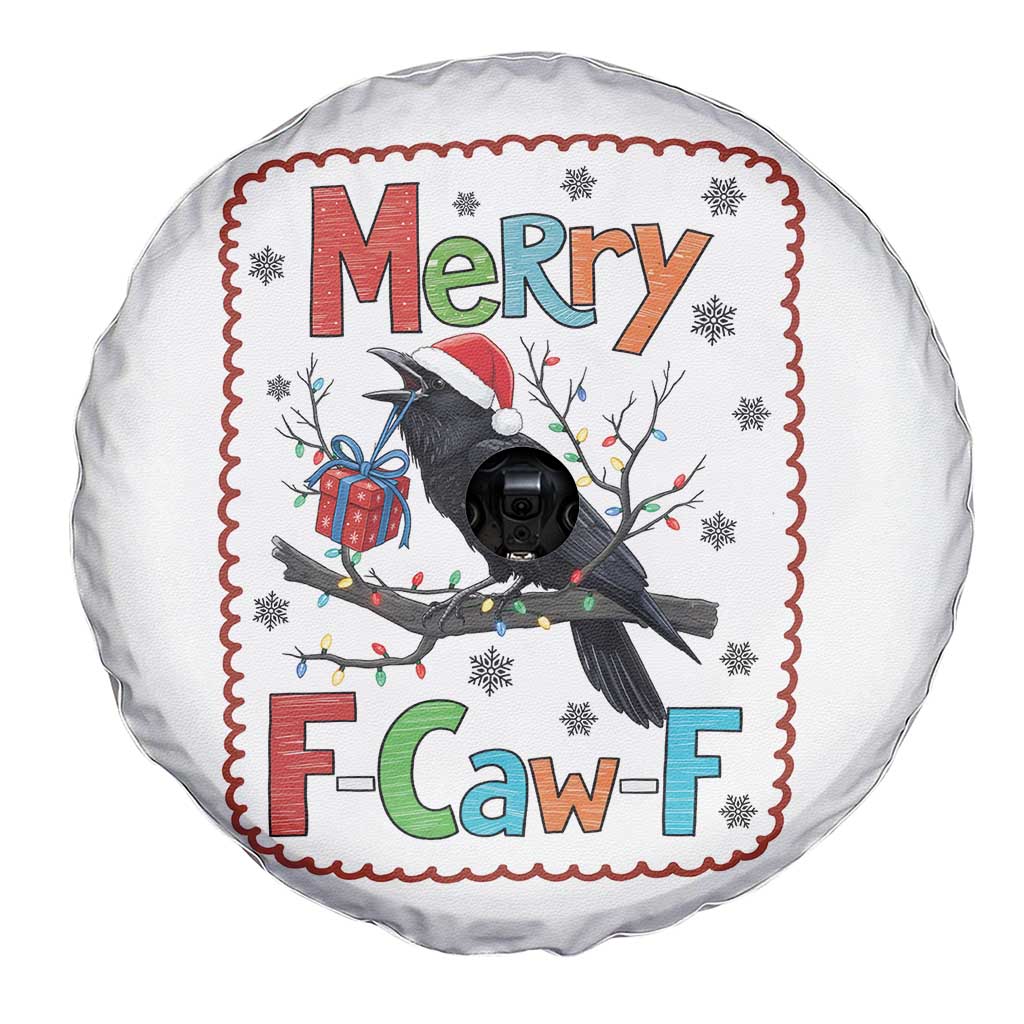 Funny Christmas Santa Raven Spare Tire Cover Merry F Caw F Joke Gift TS12 Print Your Wear