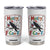 Funny Christmas Santa Raven Tumbler Cup Merry F Caw F Joke Gift - Print Your Wear