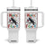 Funny Christmas Santa Raven Tumbler With Handle Merry F Caw F Joke Gift - Print Your Wear