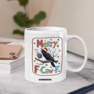 Funny Christmas Santa Raven Coffee Mug Merry F Caw F Joke Gift TS12 Print Your Wear