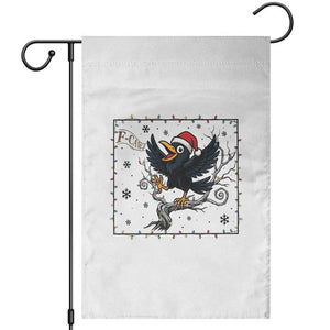 Funny Christmas Raven Lovers Garden Flag F Caw F Joke Gift - Print Your Wear