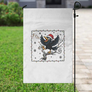 Funny Christmas Raven Lovers Garden Flag F Caw F Joke Gift - Print Your Wear