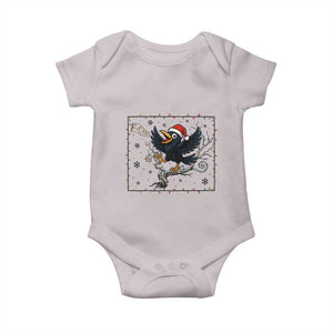 Funny Christmas Raven Lovers Baby Onesie F Caw F Joke Gift TS12 Ice Gray Print Your Wear
