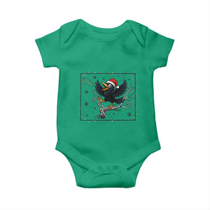 Funny Christmas Raven Lovers Baby Onesie F Caw F Joke Gift TS12 Irish Green Print Your Wear