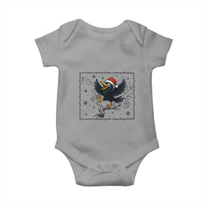 Funny Christmas Raven Lovers Baby Onesie F Caw F Joke Gift TS12 Sport Gray Print Your Wear