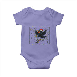 Funny Christmas Raven Lovers Baby Onesie F Caw F Joke Gift TS12 Violet Print Your Wear