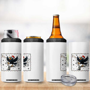 Funny Christmas Raven Lovers 4 in 1 Can Cooler Tumbler F Caw F Joke Gift - Print Your Wear