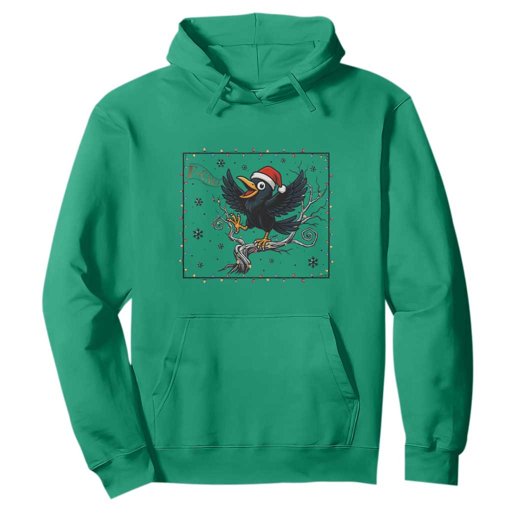 Funny Christmas Raven Lovers Hoodie F Caw F Joke Gift TS12 Irish Green Print Your Wear