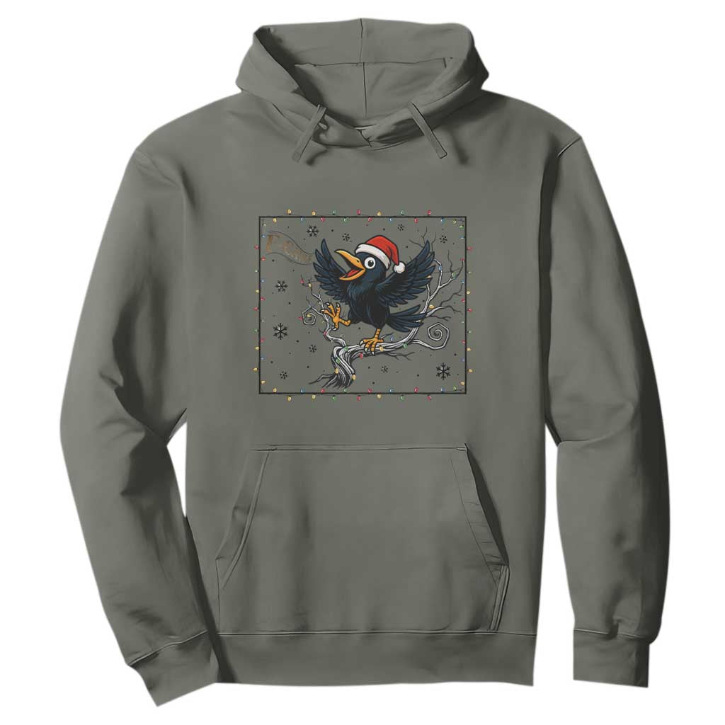 Funny Christmas Raven Lovers Hoodie F Caw F Joke Gift TS12 Military Green Print Your Wear