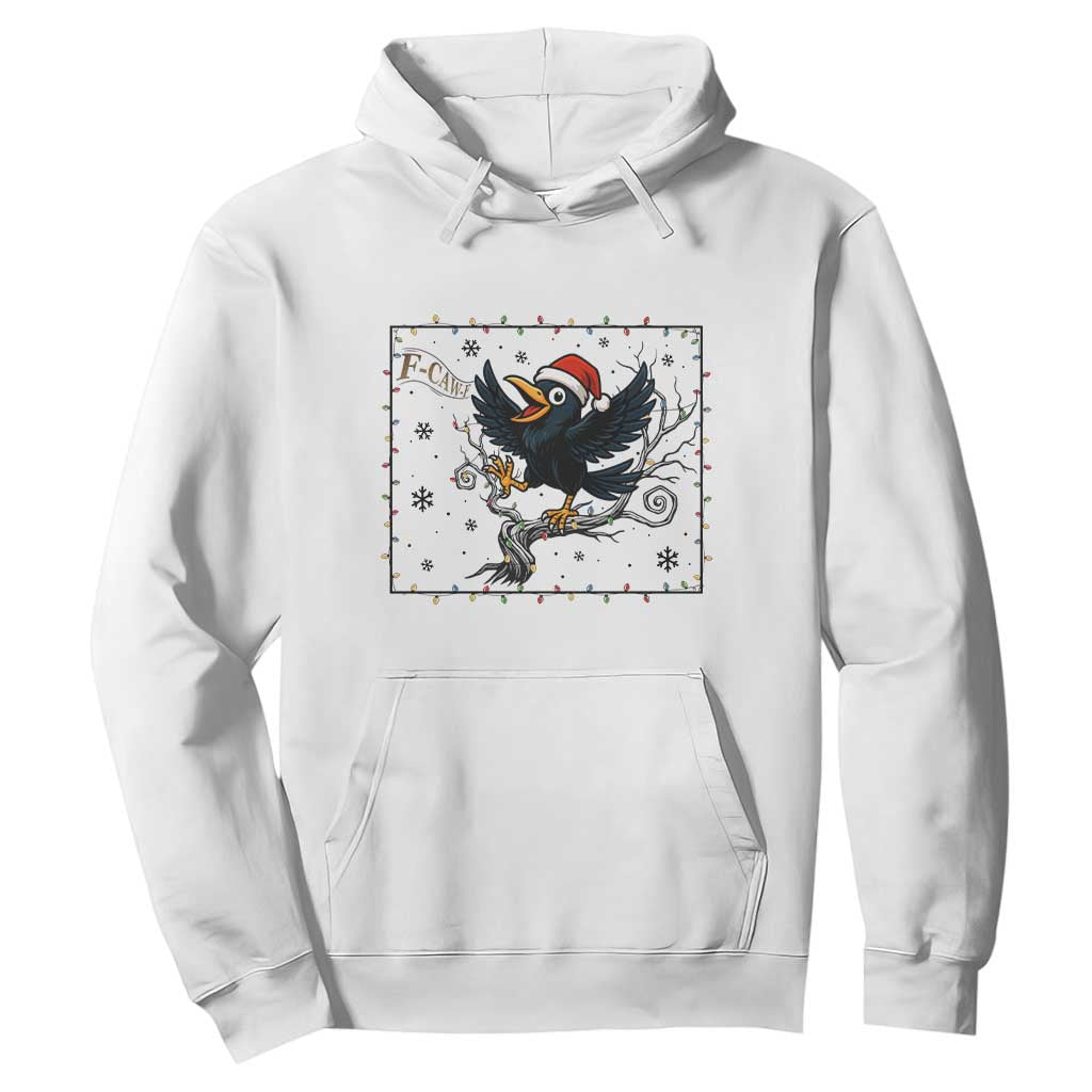 Funny Christmas Raven Lovers Hoodie F Caw F Joke Gift - Print Your Wear