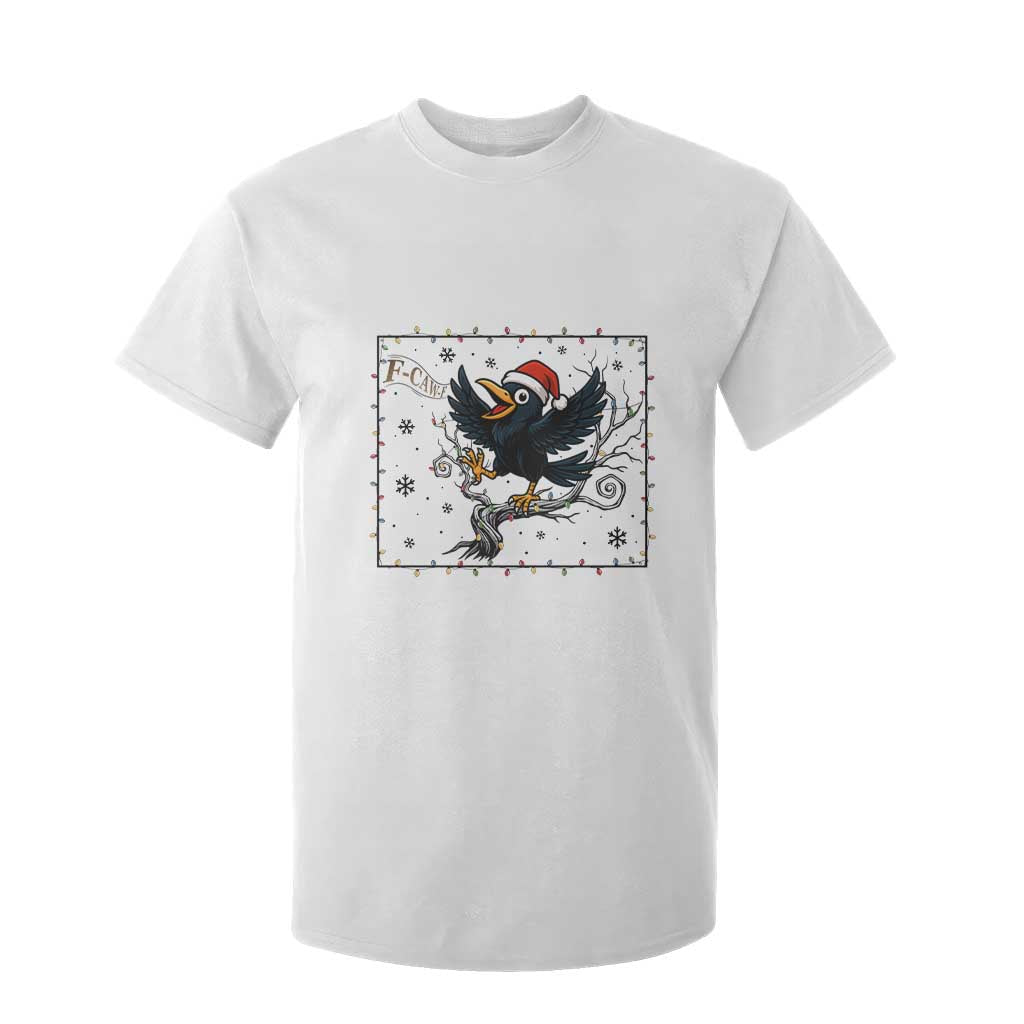 Funny Christmas Raven Lovers T Shirt For Kid F Caw F Joke Gift - Print Your Wear