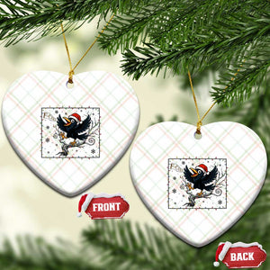 Funny Xmas Raven Lovers Ceramic Ornament F Caw F Joke Gift TS12 Print Your Wear