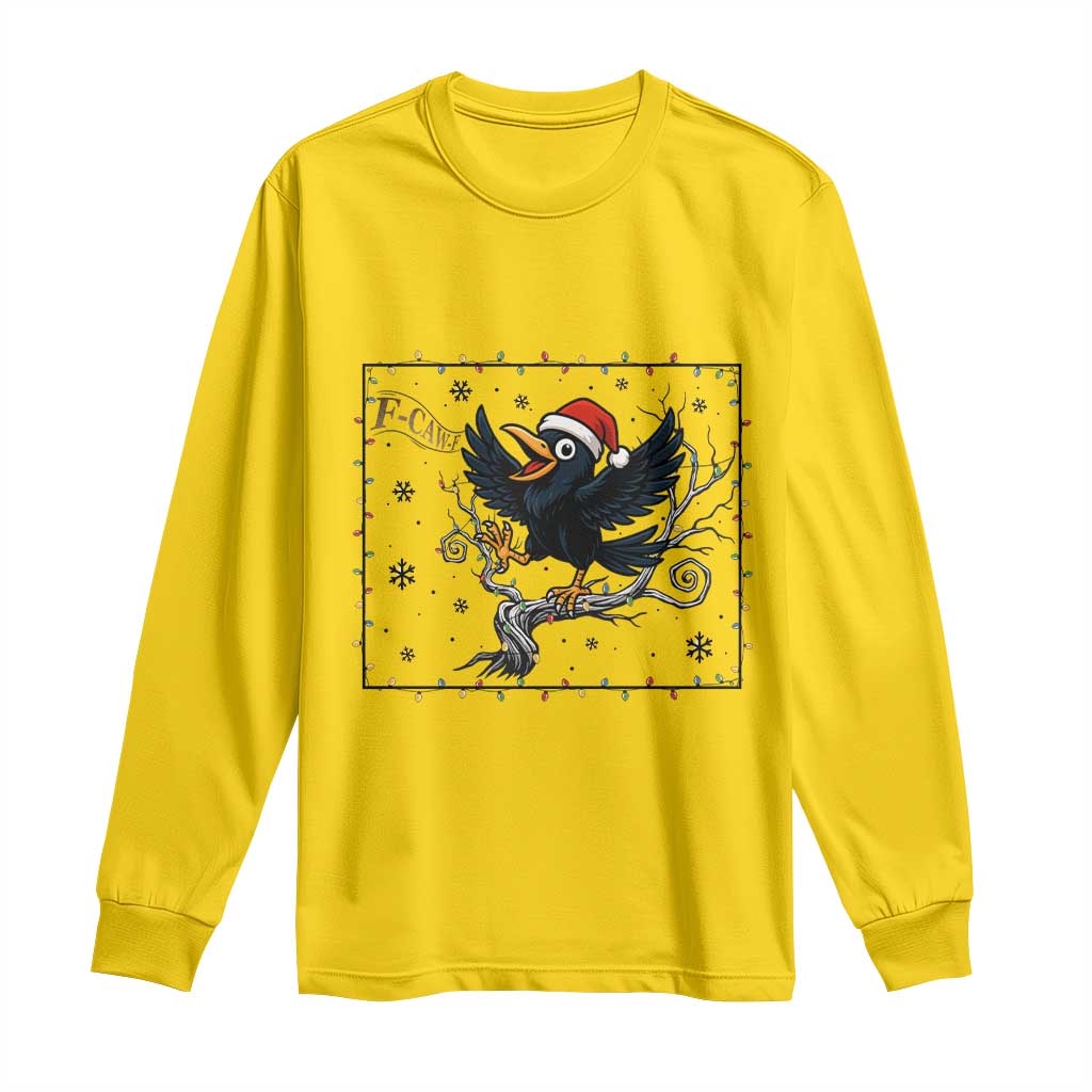 Funny Christmas Raven Lovers Long Sleeve Shirt F Caw F Joke Gift TS12 Daisy Print Your Wear