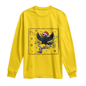 Funny Christmas Raven Lovers Long Sleeve Shirt F Caw F Joke Gift TS12 Daisy Print Your Wear