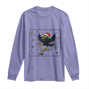 Funny Christmas Raven Lovers Long Sleeve Shirt F Caw F Joke Gift TS12 Violet Print Your Wear