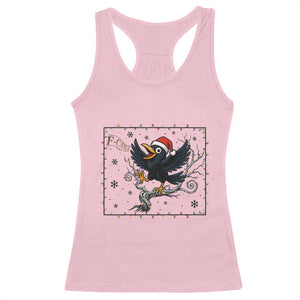 Funny Christmas Raven Lovers Racerback Tank Top F Caw F Joke Gift TS12 Light Pink Print Your Wear