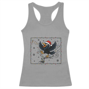 Funny Christmas Raven Lovers Racerback Tank Top F Caw F Joke Gift TS12 Sport Gray Print Your Wear