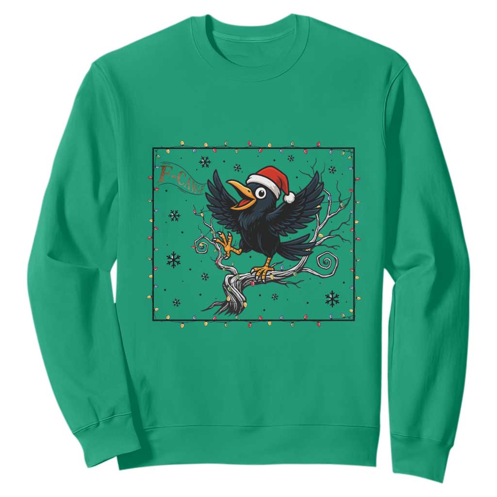 Funny Christmas Raven Lovers Sweatshirt F Caw F Joke Gift TS12 Irish Green Print Your Wear