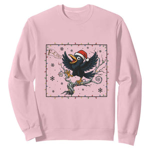 Funny Christmas Raven Lovers Sweatshirt F Caw F Joke Gift TS12 Light Pink Print Your Wear