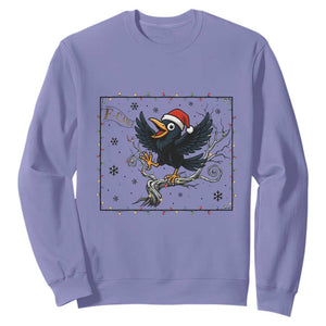 Funny Christmas Raven Lovers Sweatshirt F Caw F Joke Gift TS12 Violet Print Your Wear