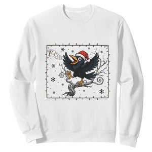 Funny Christmas Raven Lovers Sweatshirt F Caw F Joke Gift TS12 White Print Your Wear