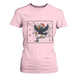 Funny Christmas Raven Lovers T Shirt For Women F Caw F Joke Gift TS12 Light Pink Print Your Wear