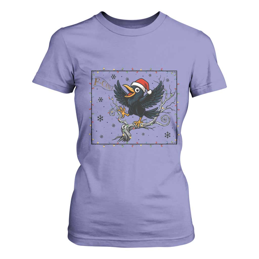 Funny Christmas Raven Lovers T Shirt For Women F Caw F Joke Gift TS12 Violet Print Your Wear