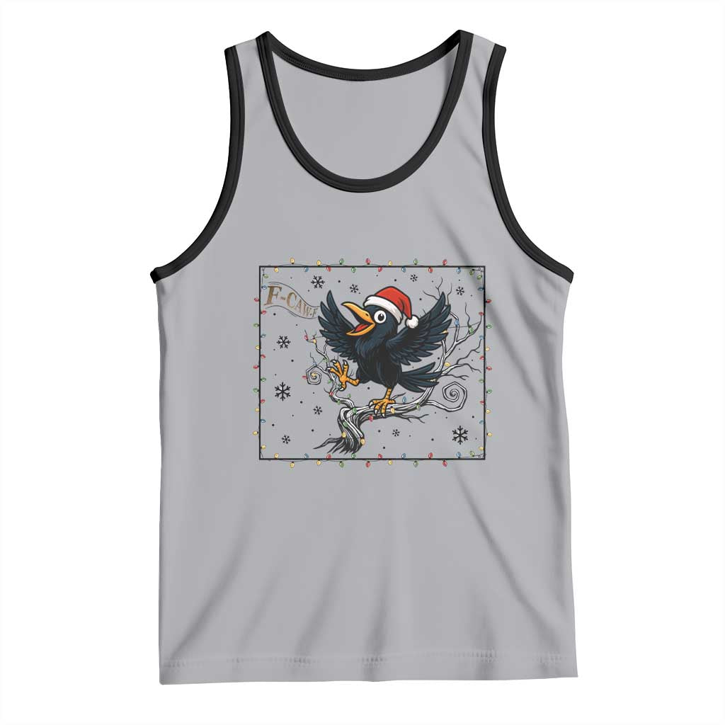 Funny Christmas Raven Lovers Tank Top F Caw F Joke Gift TS12 Athletic Heather Black Print Your Wear