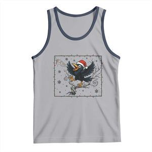 Funny Christmas Raven Lovers Tank Top F Caw F Joke Gift TS12 Athletic Heather Navy Print Your Wear