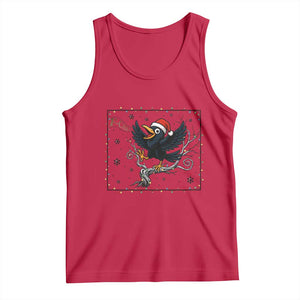 Funny Christmas Raven Lovers Tank Top F Caw F Joke Gift TS12 Red Print Your Wear