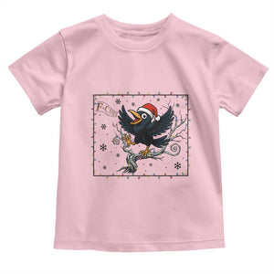 Funny Christmas Raven Lovers Toddler T Shirt F Caw F Joke Gift - Print Your Wear