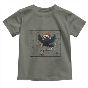 Funny Christmas Raven Lovers Toddler T Shirt F Caw F Joke Gift - Print Your Wear