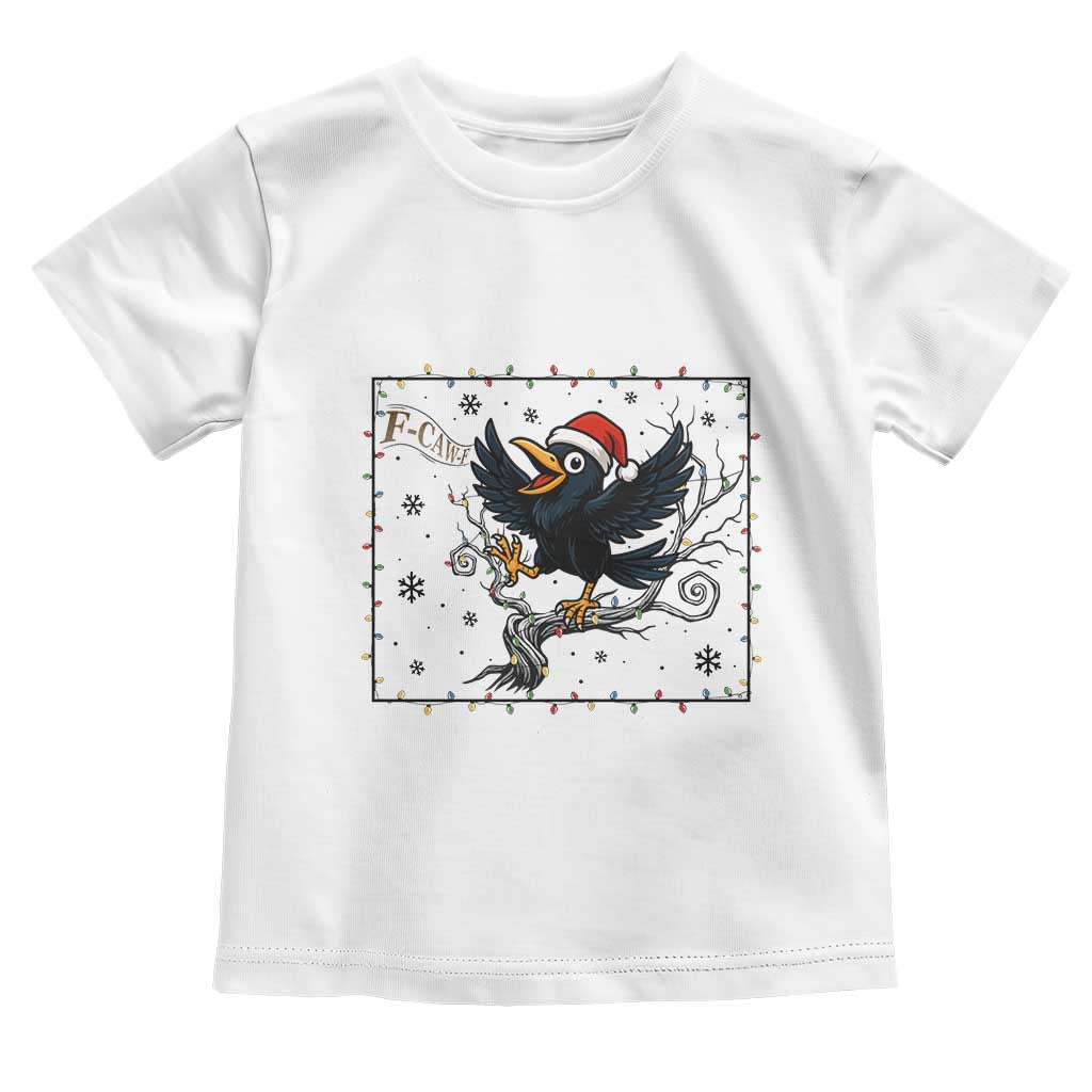 Funny Christmas Raven Lovers Toddler T Shirt F Caw F Joke Gift - Print Your Wear