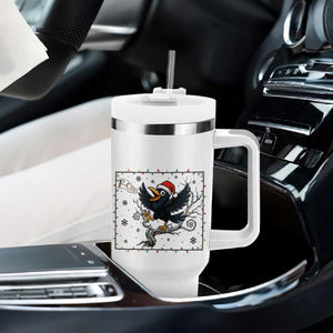 Funny Christmas Raven Lovers Tumbler With Handle F Caw F Joke Gift - Print Your Wear