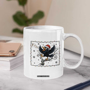 Funny Christmas Raven Lovers Coffee Mug F Caw F Joke Gift - Print Your Wear