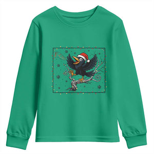 Funny Christmas Raven Lovers Youth Sweatshirt F Caw F Joke Gift TS12 Irish Green Print Your Wear