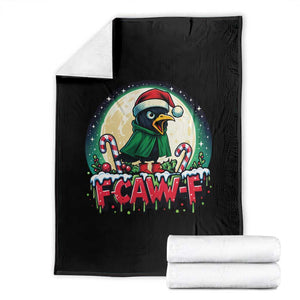 Funny F Caw F Raven Joke Throw Blanket Holiday Gift TS12 Black Print Your Wear