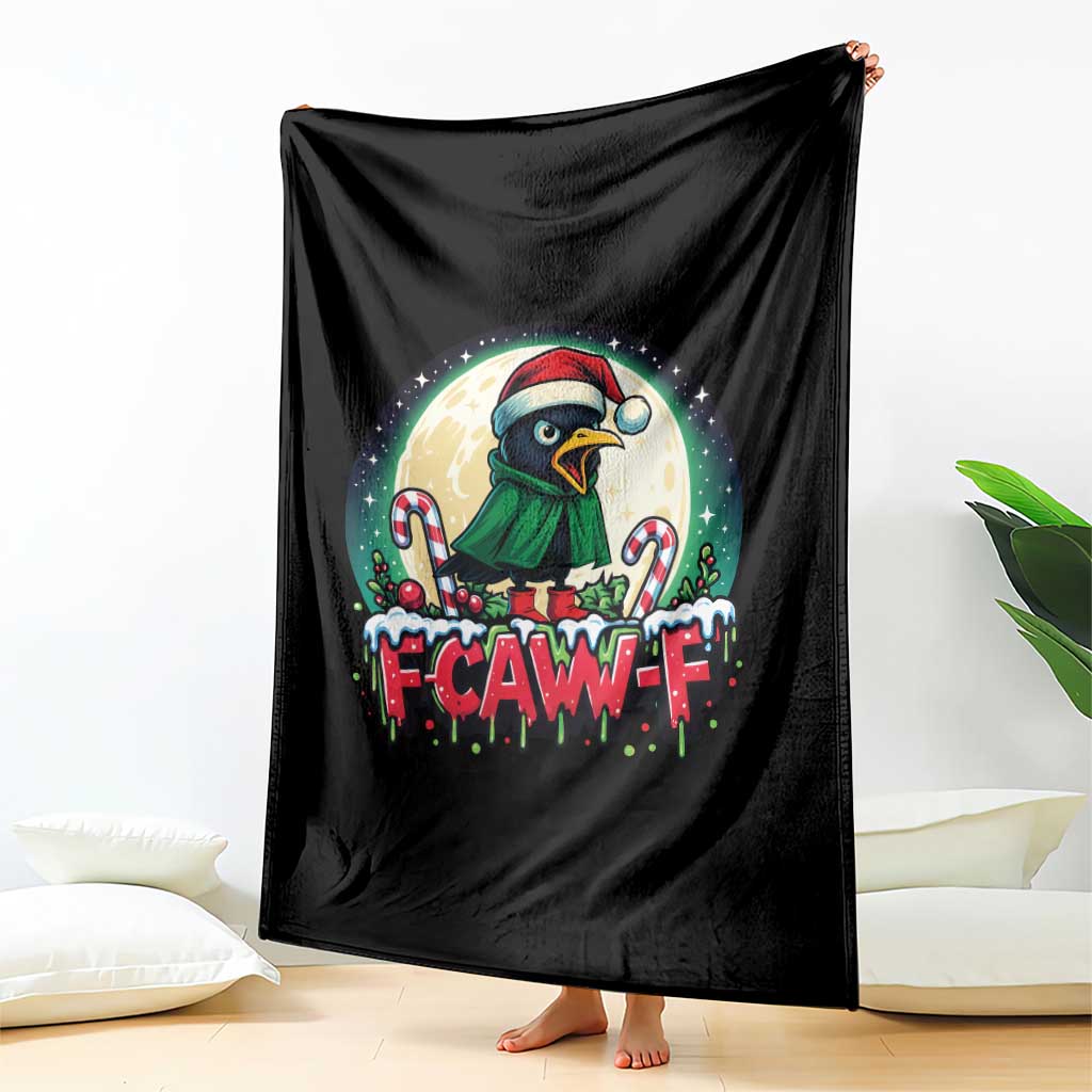 Funny F Caw F Raven Joke Throw Blanket Holiday Gift TS12 Print Your Wear