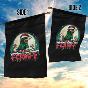 Funny F Caw F Raven Joke Garden Flag Holiday Gift - Print Your Wear
