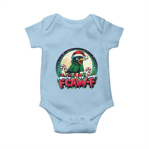 Funny F Caw F Raven Joke Baby Onesie Holiday Gift TS12 Light Blue Print Your Wear
